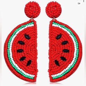 Watermelon summer earrings